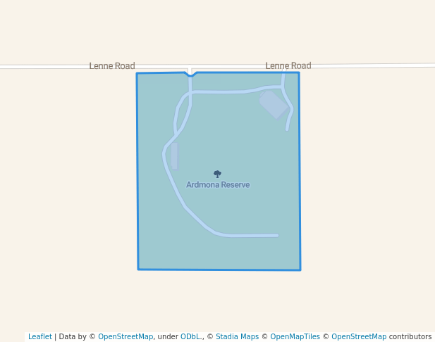 walking in Ardmona Reserve map in Ardmona