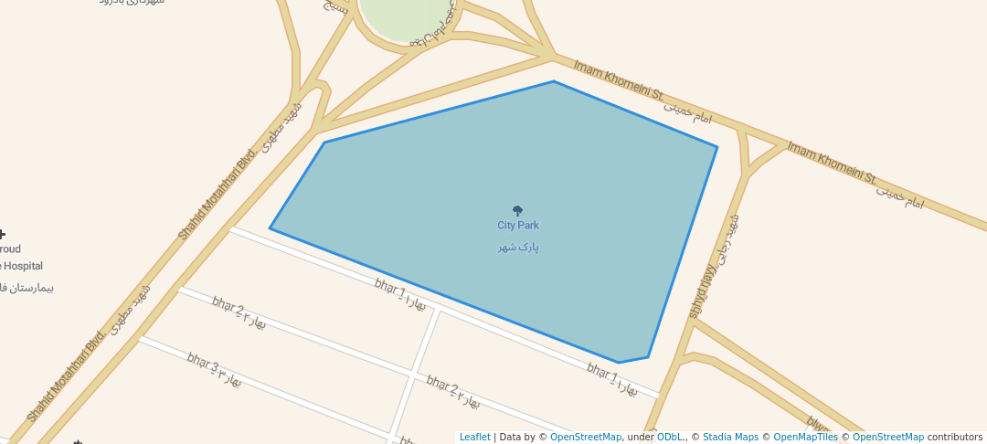 walking in City Park map in Badroud