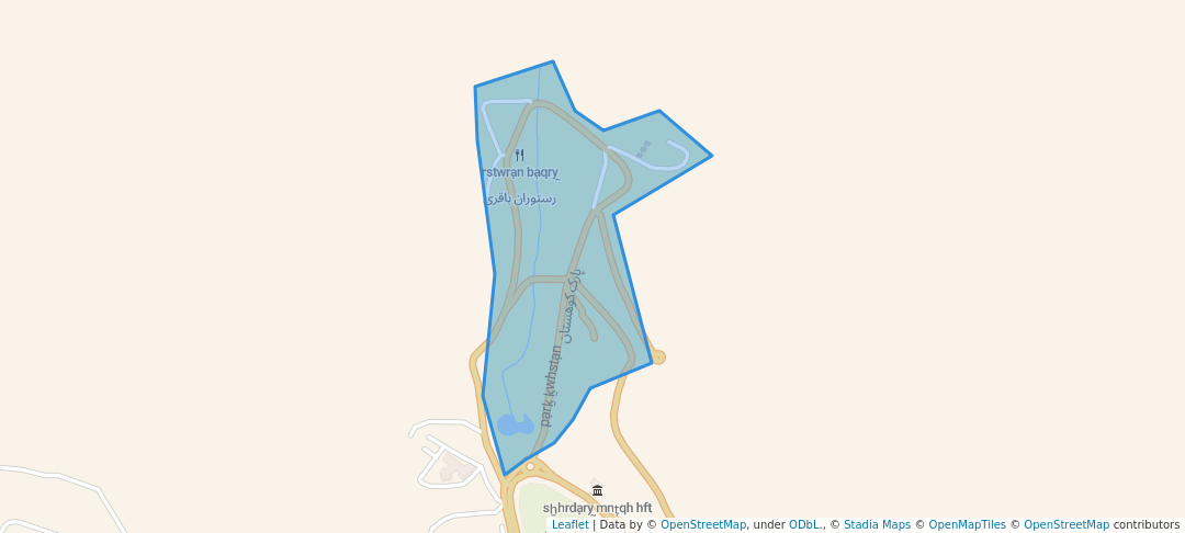 walking in پارک کوهستان map in Kermanshah