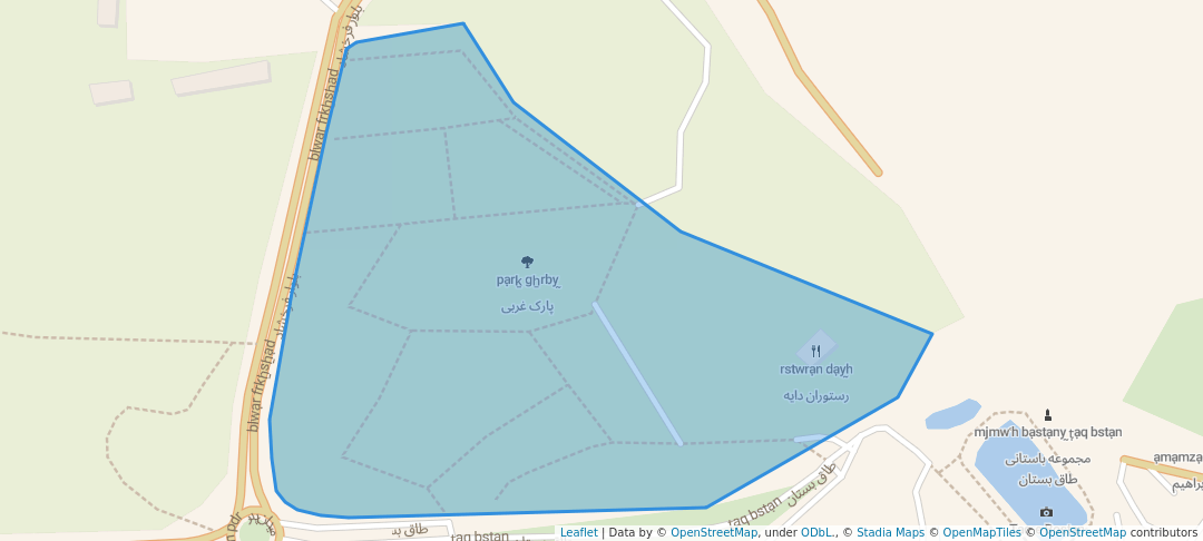 walking in پارک غربی map in Kermanshah
