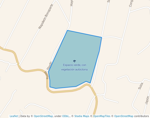 walking in Espacio verde, con vegetación autóctona. map in Villa Carlos Paz