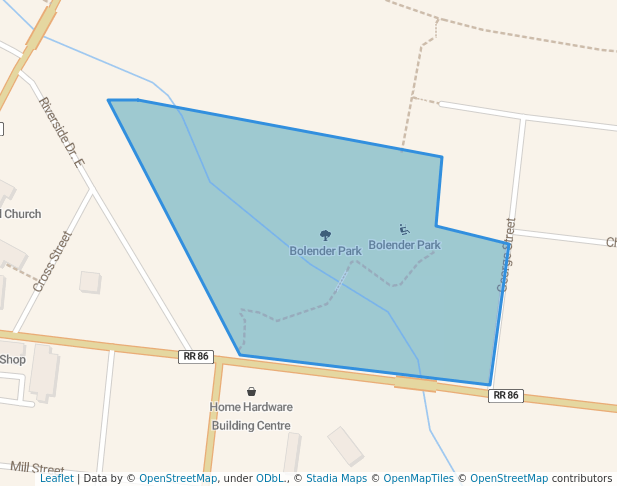 walking in Bolender Park map in Elmira