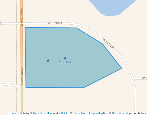 walking in Trost Park map in Savage