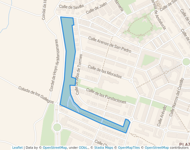 walking in Parque Sta Teresa map in Colmenar Viejo