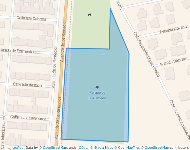 walking in Parque de la Alameda map in Colmenar Viejo