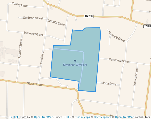 walking in Savannah City Park map in Savannah