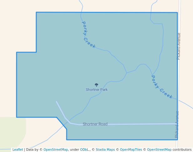 walking in Shortner Park map in Abbotsford