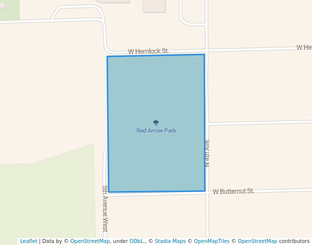 walking in Red Arrow Park map in Abbotsford