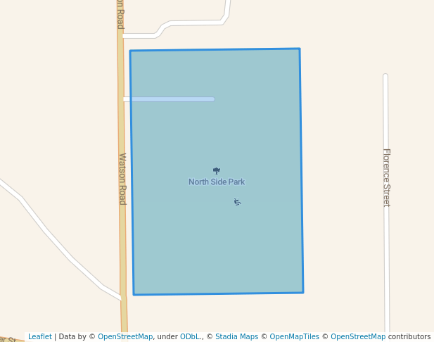 walking in North Side Park map in Otsego