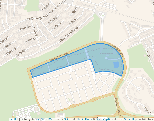 walking in Parque Urbano Riviera map in Bayamón