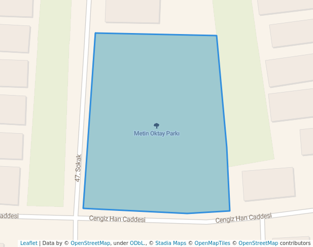 walking in Metin Oktay Parkı map in Ankara