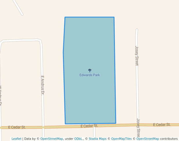 walking in Edwards Park map in Crowley