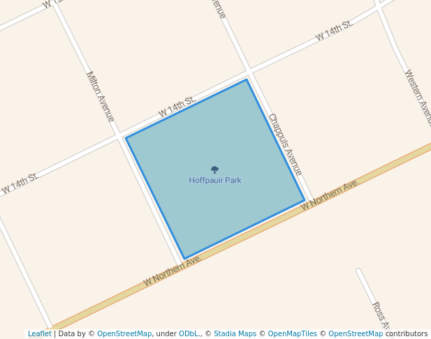 walking in Hoffpauir Park map in Crowley