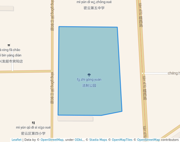 walking in 法制公园 map in Beijing