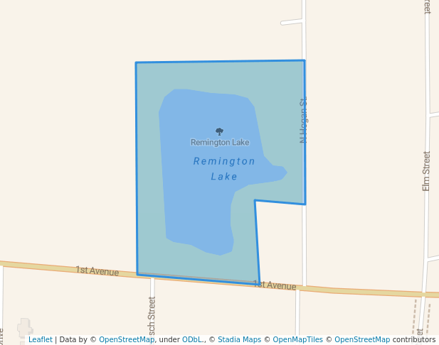 walking in Remington Lake map in Antigo