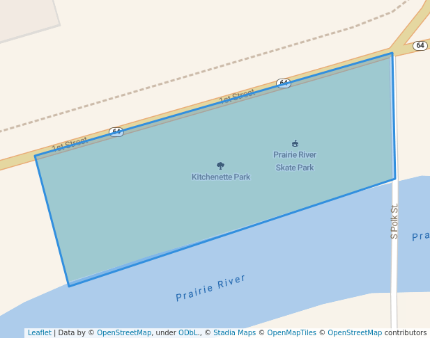 walking in Kitchenette Park map in Merrill