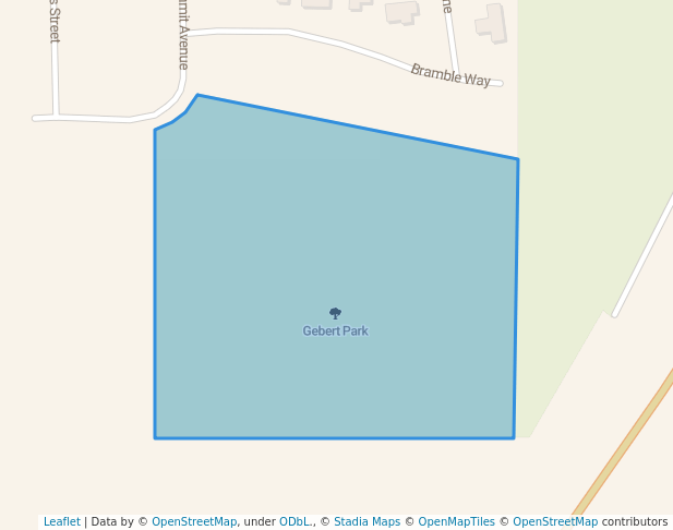 walking in Gebert Park map in Merrill