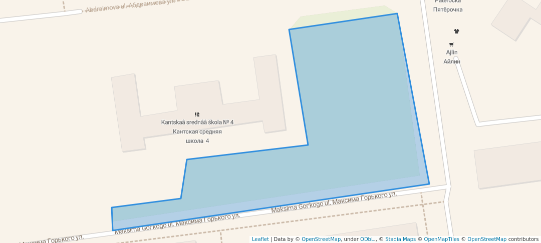 walking in Школьный парк map in Kant