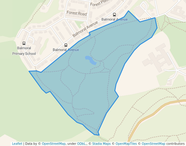 walking in Gala Policies map in Galashiels