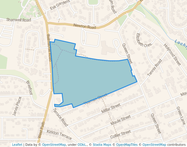 walking in House Grounds map in Carnoustie