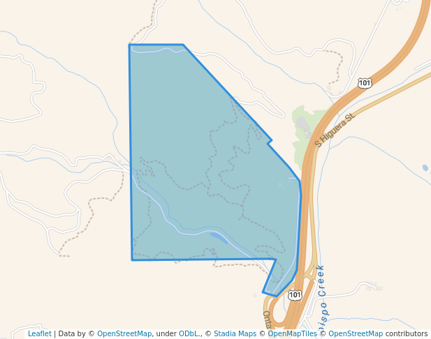 walking in Johnson Ranch Open Space map in San Luis Obispo