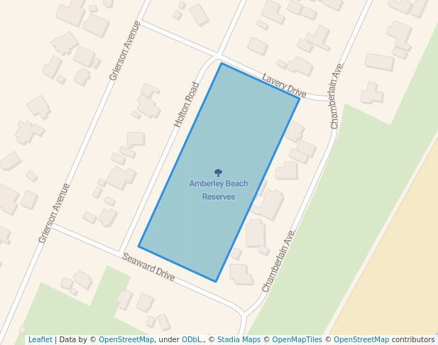 walking in Amberley Beach Reserves map in Amberley