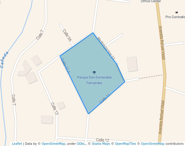 walking in Parque Don Esmeraldo Fernández map in Santiago De Los Caballeros