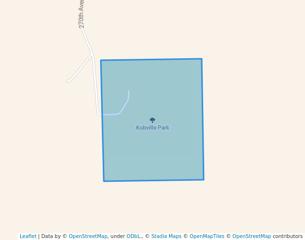 walking in Kobville Park map in Leon