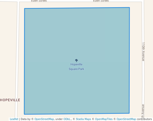 walking in Hopeville Square Park map in Murray