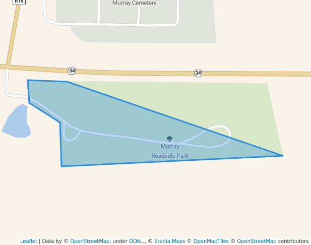 walking in Murray Roadside Park map in Murray