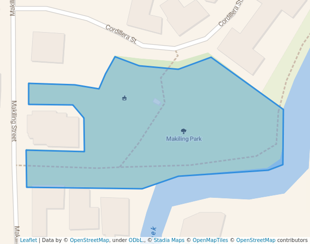 walking in Makiling Park map in Muntinlupa