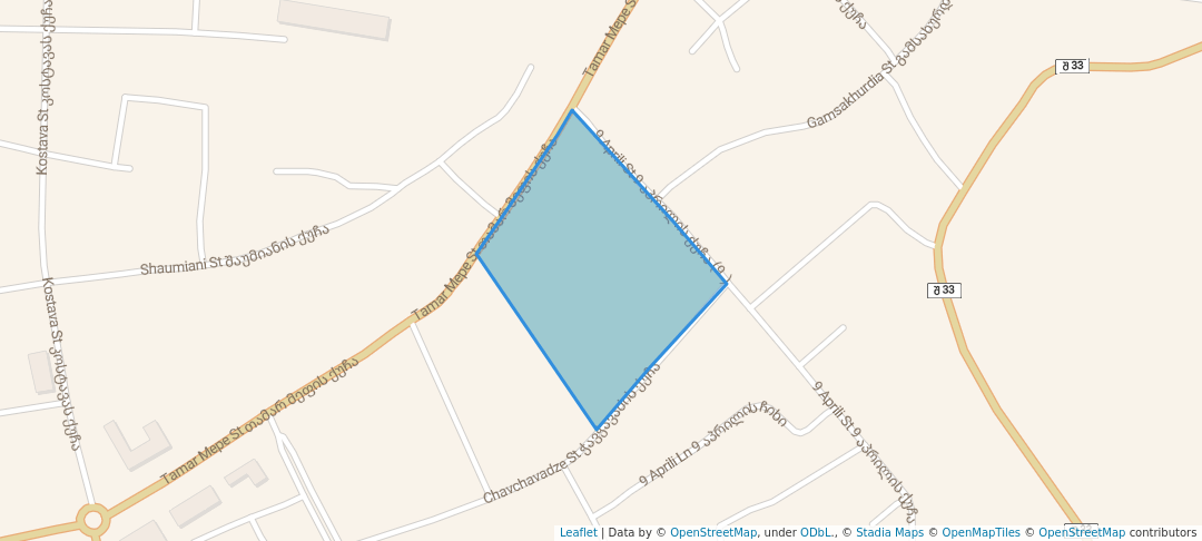 walking in თეთრიწყაროს ცენტრალური პარკი map in Ksovreti