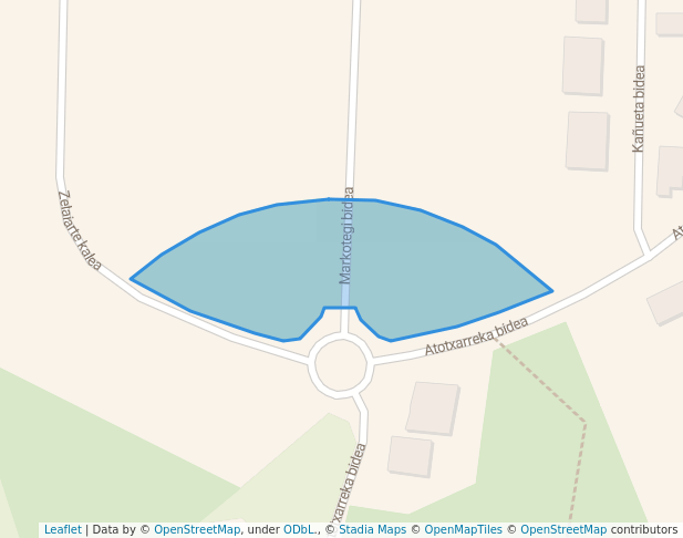 walking in Markotegi map in Donostia