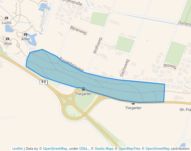 walking in Stadtpark map in Straubing