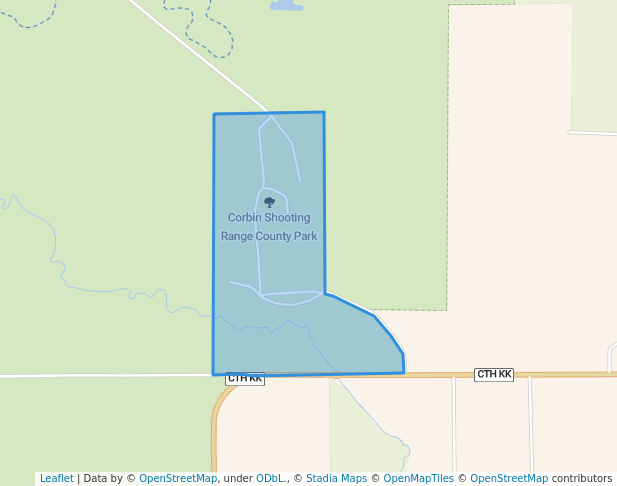 walking in Corbin Shooting Range County Park map in Mosinee