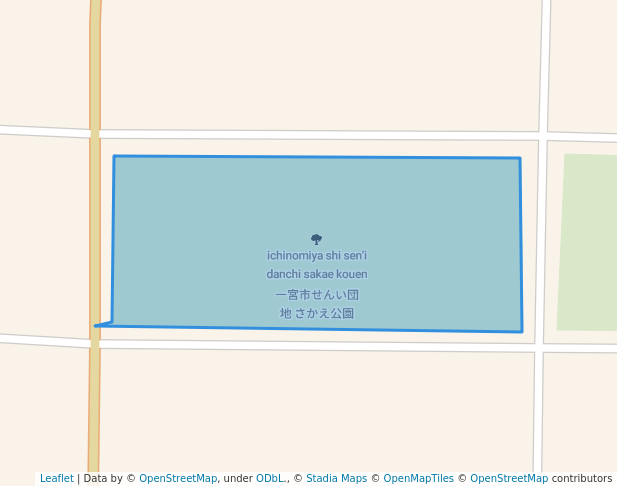 walking in 一宮市せんい団地 さかえ公園 map in Ichinomiya