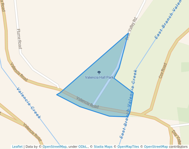 walking in Valencia Hall Park map in Aptos