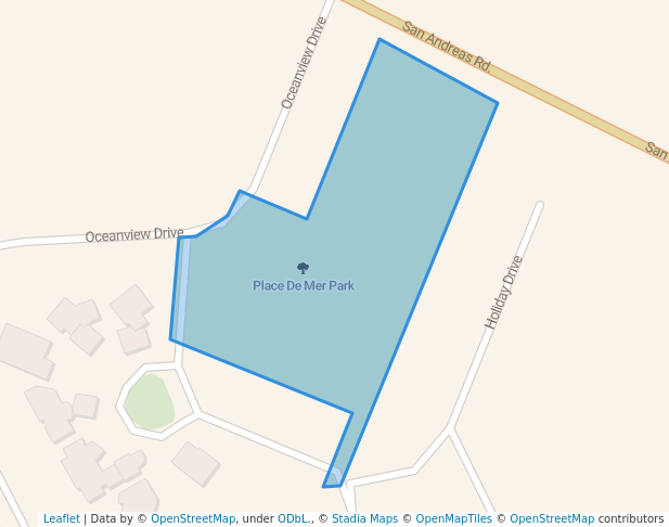 walking in Place De Mer Park map in La Selva Beach