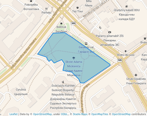 Сквер Адама Мицкевича