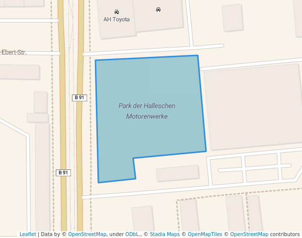 walking in Park der Halleschen Motorenwerke map in Halle (Saale)