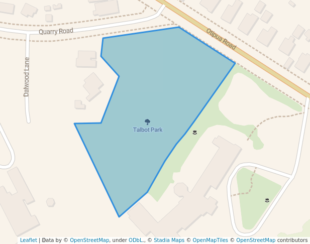 walking in Talbot Park map in Timaru