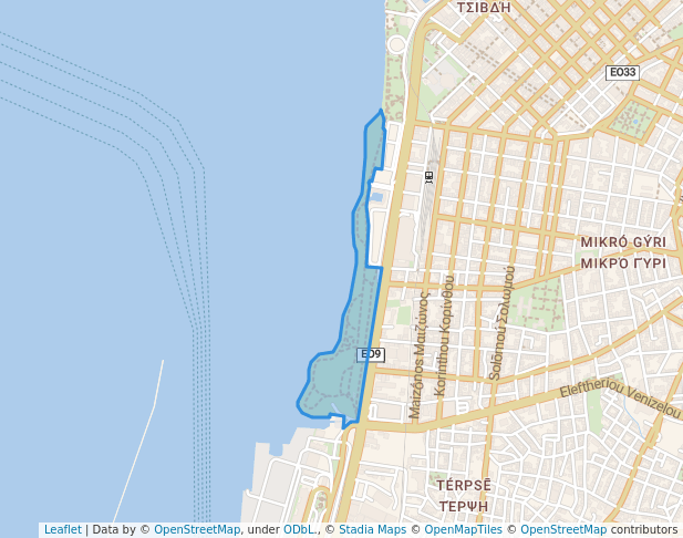 walking in South Seaside Park map in Patra