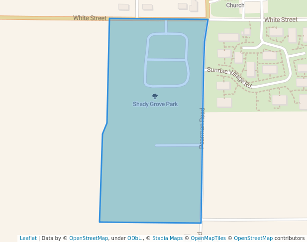 walking in Shady Grove Park map in Cleveland