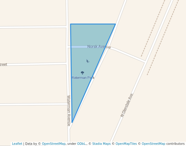 walking in Waterman Park map in Tomah