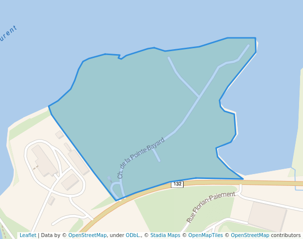 walking in Parc de la Pointe-Bayard map in Salaberry-de-Valleyfield