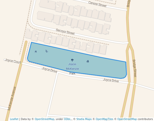 walking in Joyce-McKenzie Park map in Watsonville