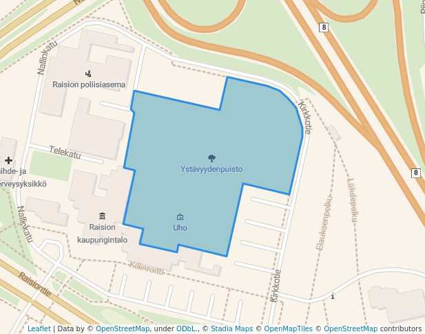 Ystävyydenpuisto in Raisio | Map and Routes