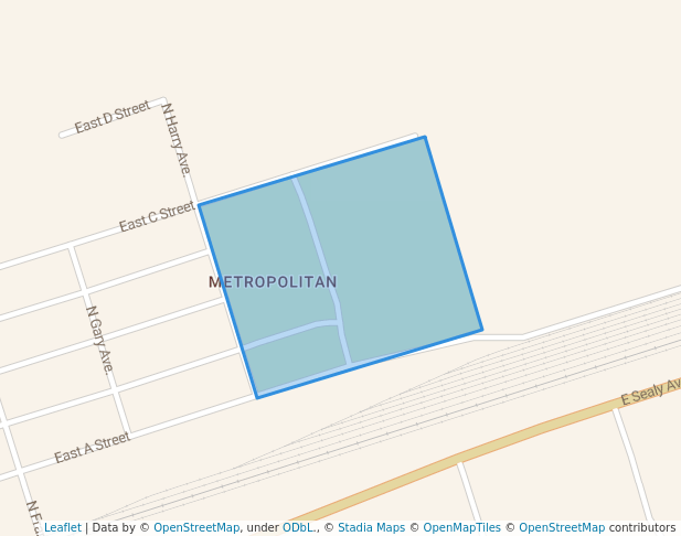 walking in Allen Park map in Monahans