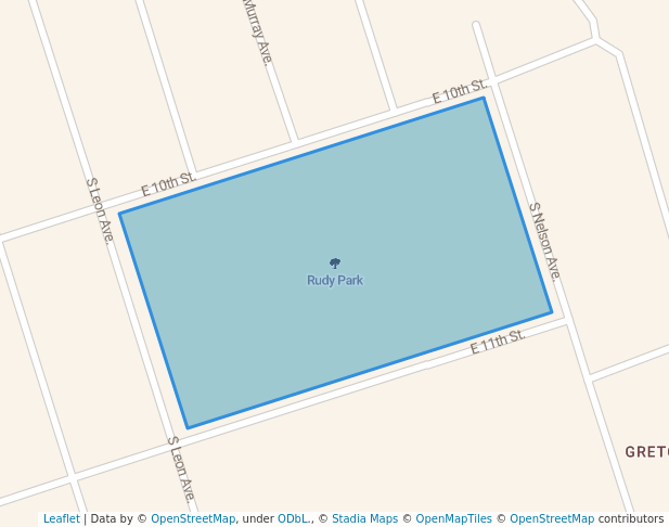 walking in Rudy Park map in Monahans