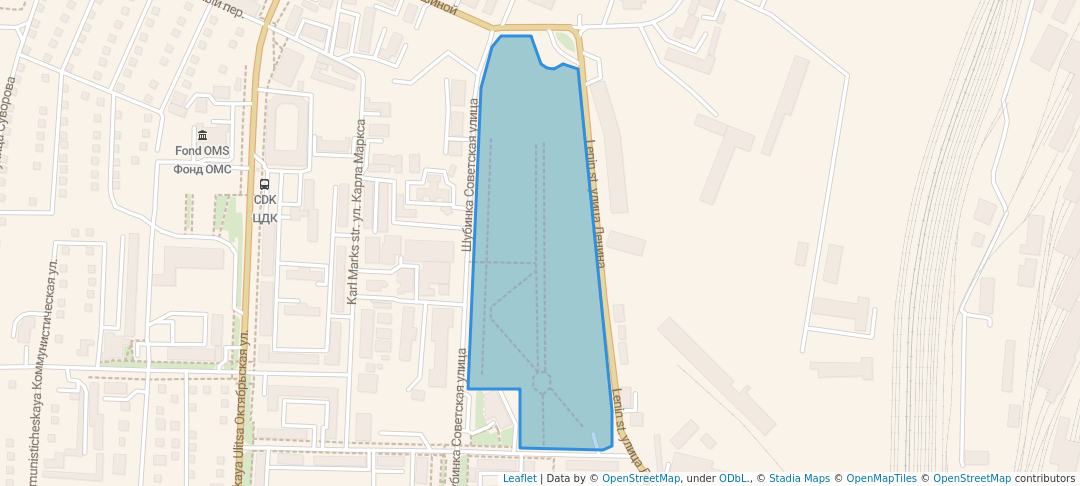 walking in ГорСад map in Belovo